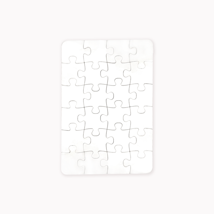 Sublimation Blank 5 x 7.5”  x 1/8” Thick Solid 24pc Plastic Puzzle