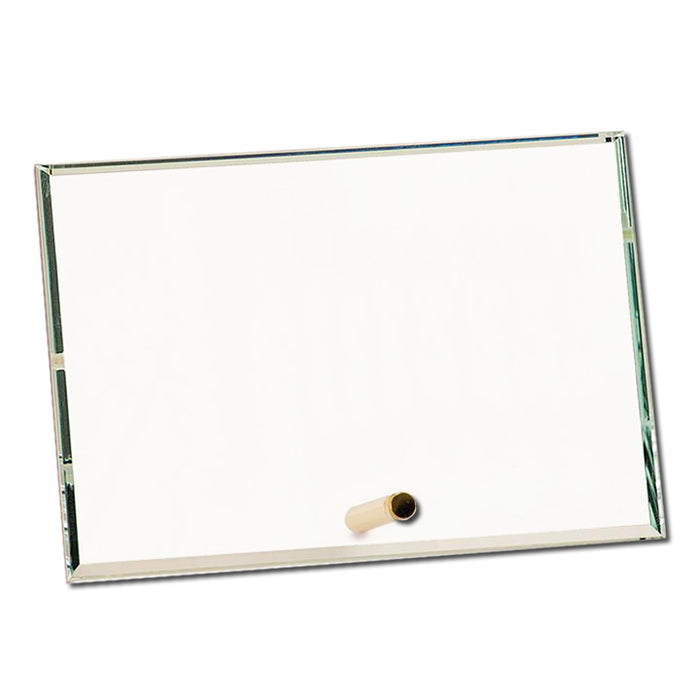 Sublimation Blank Flat Award Glass 6"x8" with Brass Pin, Landscape