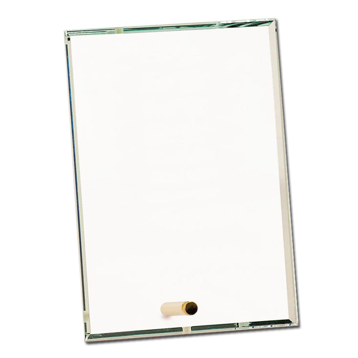 Sublimation Blank Flat Award Glass 6"x8" with Brass Pin, Portrait
