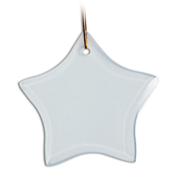 Sublimation Blank Star Glass Ornaments