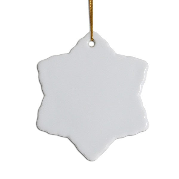 Sublimation Blank Porcelain Snowflake Ornaments