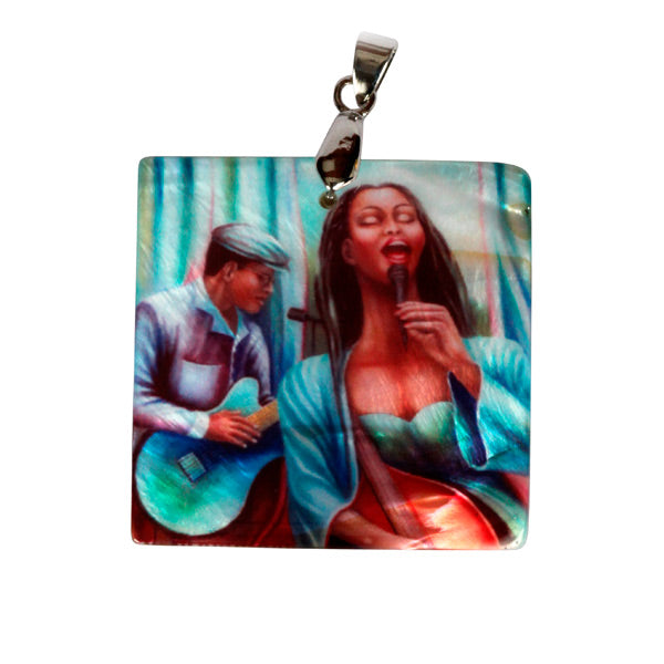 Sublimation Blank Square Shell Pendant