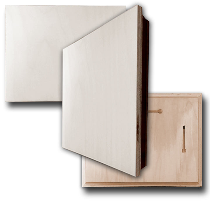 Natural Wood Sublimatable  Boards 5-8" Thick, Beveled Edges and Keyhole Back