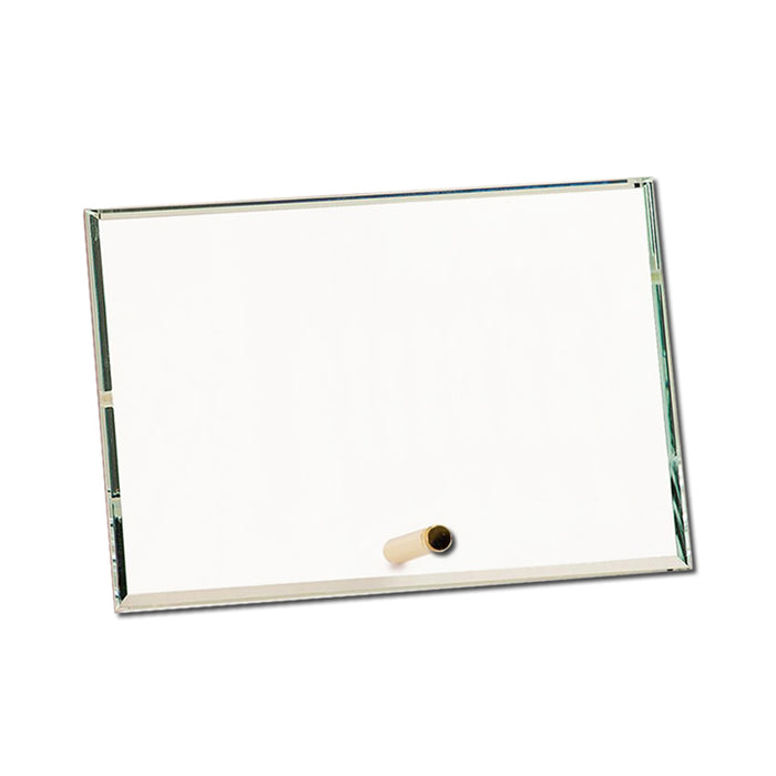 Sublimation Blank Flat Award Glass 5x7 with Brass Pin, Landscape