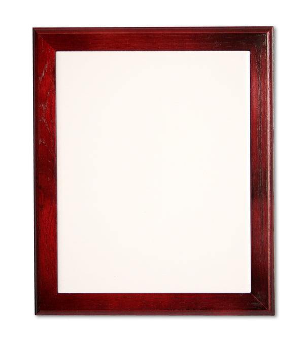 Sublimation Blank 8" x 10" Solid Oak Single Tile Frame with Mahogany Stain