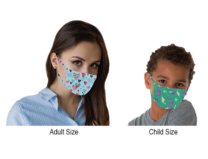 Clearance Sublimation Mask Blanks Packs, 2 Ply With a Pocket and 2 Filters  and Elastic Adjusters Included 