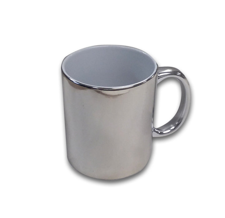 Sublimation Blank 11oz Platinum Silver Mug