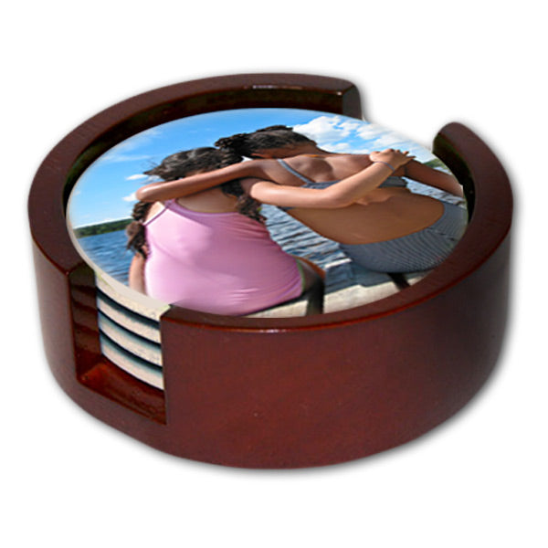 SPECIAL- Sublimation Blank Round Wood Coaster Racks- Smaller Size