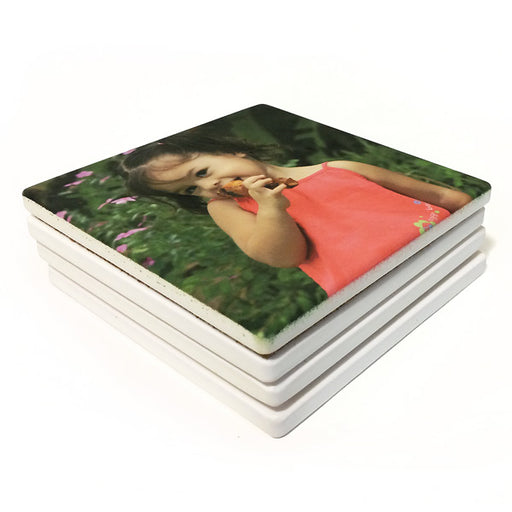 56 Pack Sublimation Blanks Coasters and Ornaments Bulk Set, Includes 32  Pack 4 Inch Glazed Ceramic Tiles Square and Round