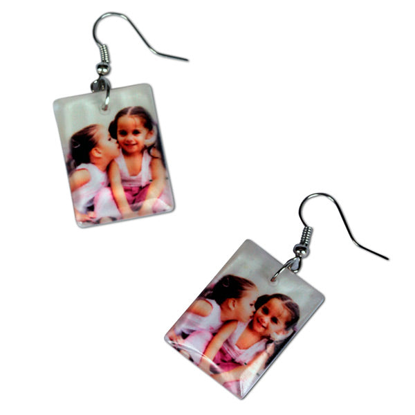 Sublimation Blank Crystal Rectangle Earring