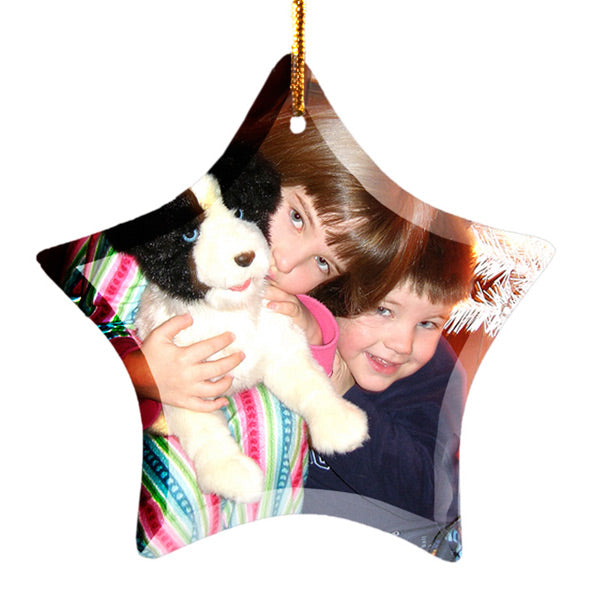 Sublimation Blank Star Glass Ornaments
