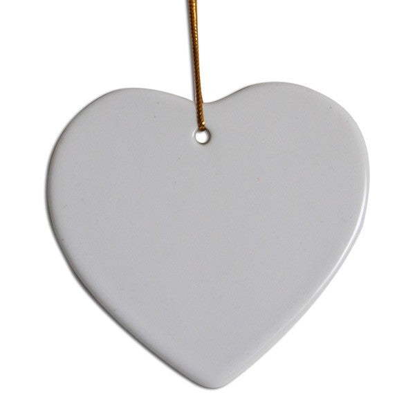 Sublimation Blank Porcelain Heart Ornaments