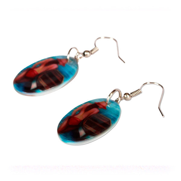 Sublimation Blank Oval Shell Earring